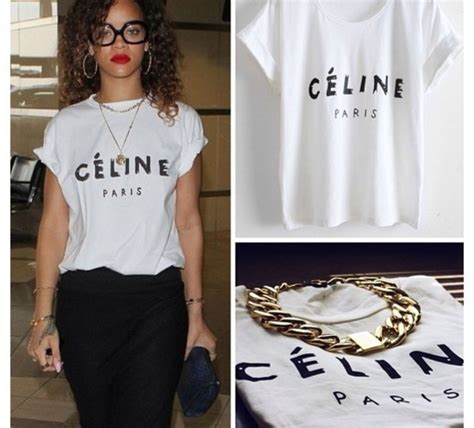 celine paris t shirt rihanna|celine paris T.